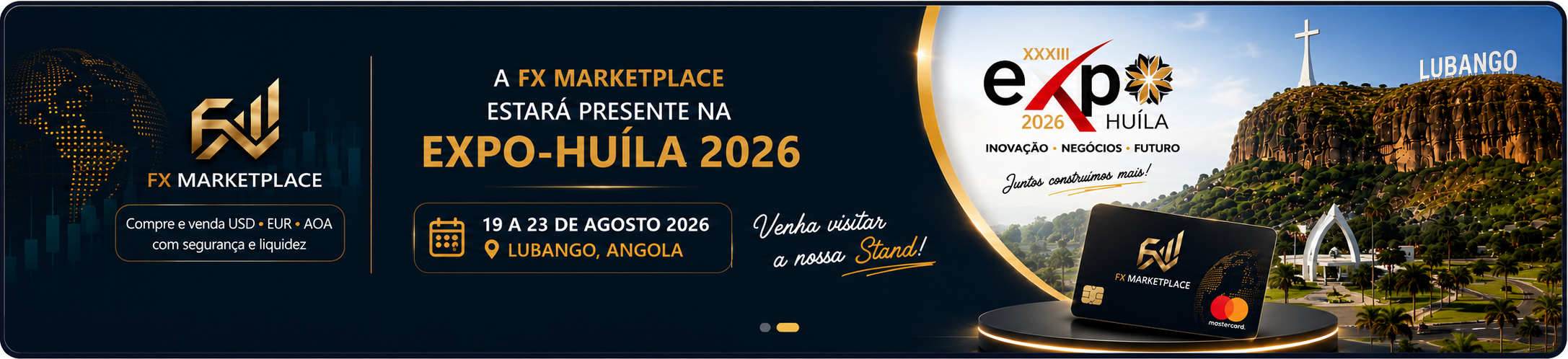 A FX Marketplace estará presente na Expo-Huíla 2026